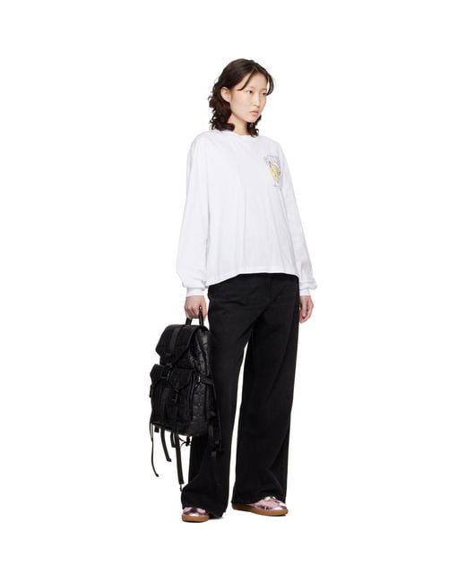 Ganni White Long Sleeve Fruit T-Shirt
