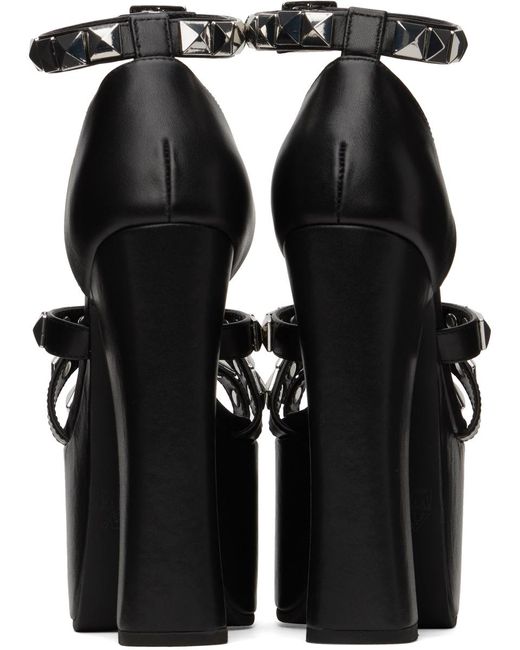 Ashley Williams Black Studded Iris Heels