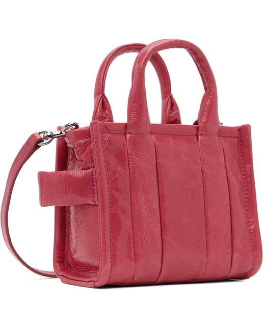 Marc Jacobs Red 'the Shiny Crinkle Mini' Tote