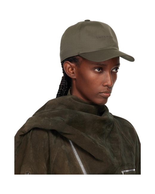 Rick Owens Green Khaki Concordians Owenscorp Embroidered Cap