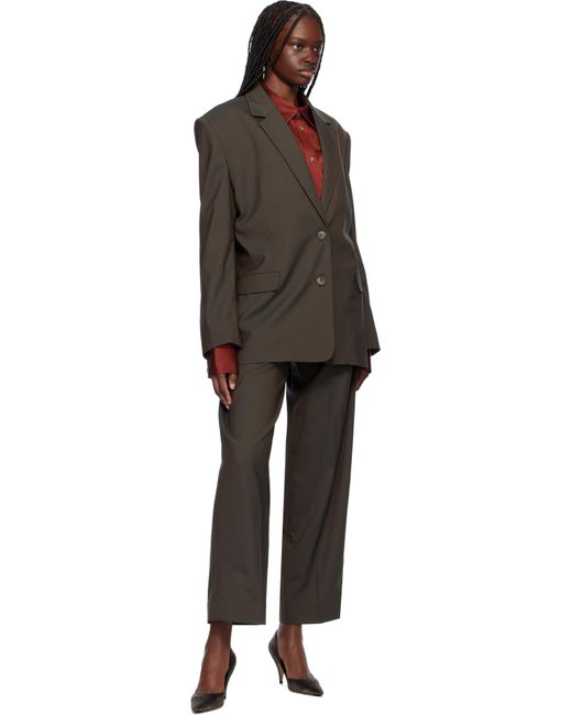 GIA STUDIOS グレー Demie トラウザーズ Black