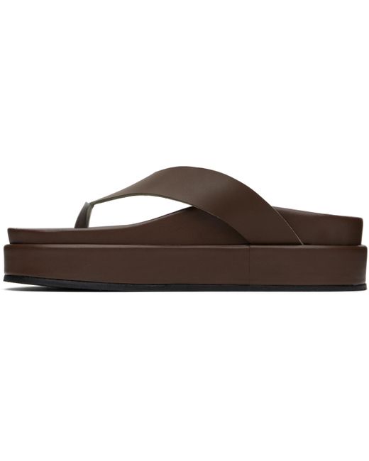 Ancient Greek Sandals ブラウン Charys 2Flatform ビーチサンダル Black