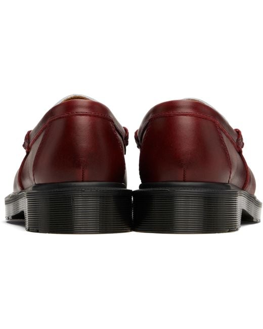 Dr. Martens Black Burgundy & Penton Two-Tone Leather Loafers for men