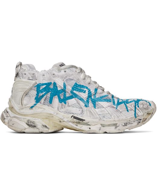 Balenciaga Black Off- Runner Graffiti Sneakers for men