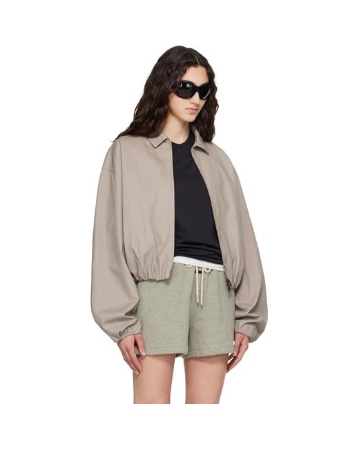 Fear Of God Brown Taupe Full Zip Work Jacket