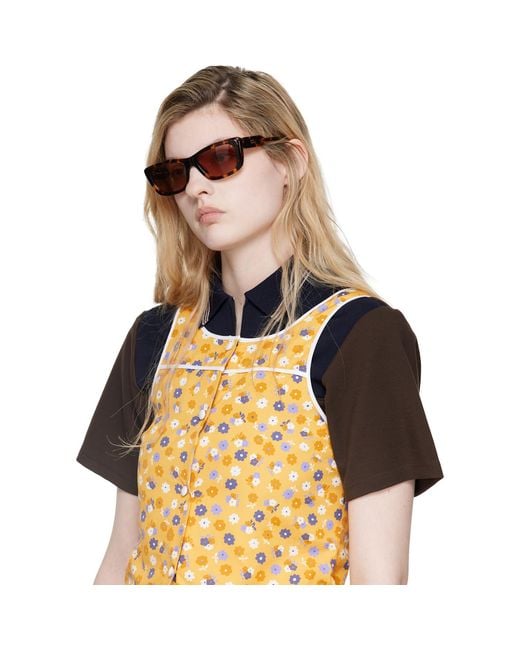 Miu Miu Brown Cat-Eye Sunglasses