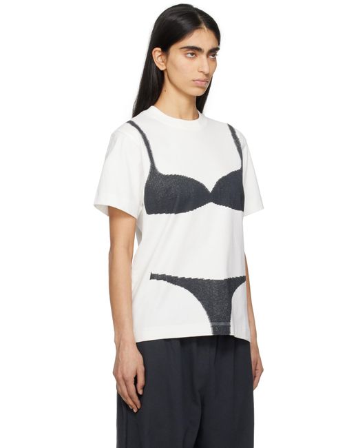 Marc Jacobs ホワイト Bra Box Tシャツ Black