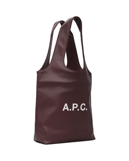 A.P.C. Purple Burgundy Ninon Small Tote