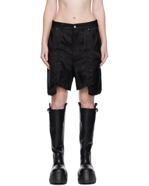 Rick Owens Black Concordians Stefan Cargo Shorts