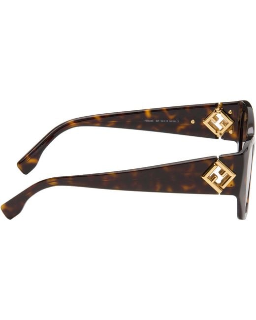 Fendi Brown Ff Diamonds Sunglasses