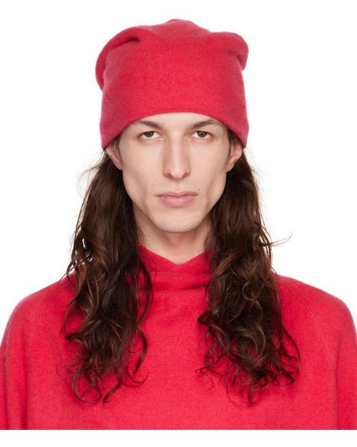 Frenckenberger Cashmere Beanie in Red for Men Lyst