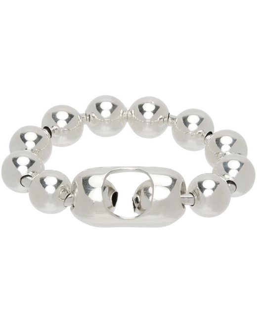 Martine Ali Metallic Bulky Ball Bracelet for men