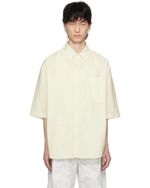 Lemaire White Double Pocket Shirt for men
