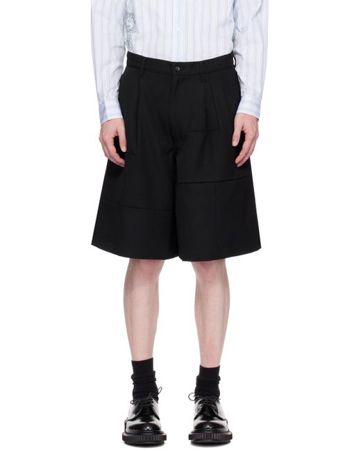 Comme des Garçons Comme Des Garçons Shirt Black Pleated Shorts for men