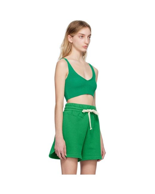 Halfboy Green V-neck Tank Top