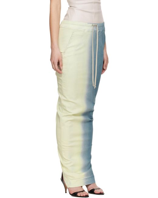 Jupe Colonne Longue À Enfiler Bleu Et Blanc Cassé Rick Owens en coloris Blue