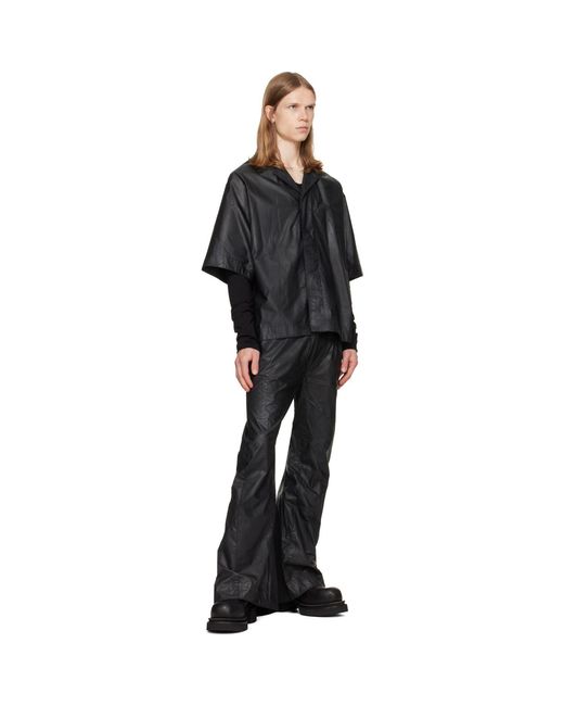 Julius Black Coated Kite Shirt for men