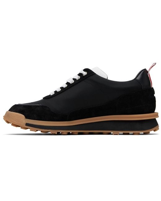 Thom Browne Black Tech Nylon Alumni Sneakers for men
