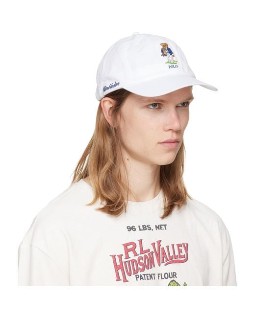 Polo Ralph Lauren White Polo Bear Twill Ball Cap for men