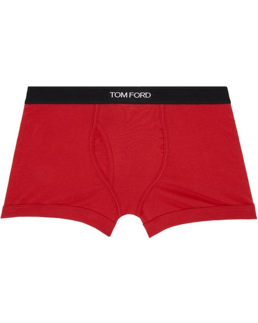 Tom Ford Red Classic Fit Boxer Briefs for men
