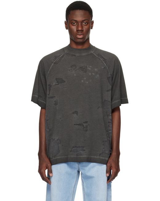 1017 ALYX 9SM Black Distressed T-Shirt for men