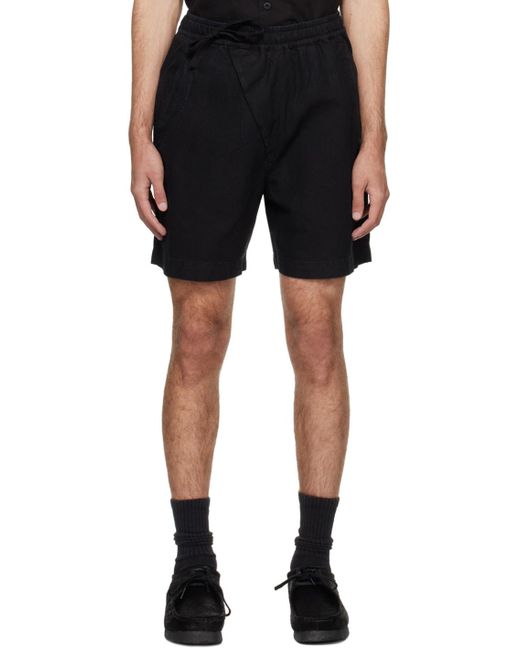 Maharishi Black Asym Shorts for men