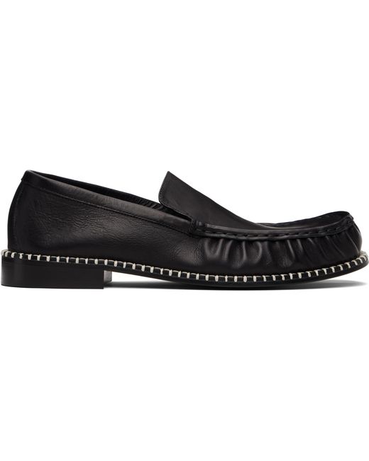 Dries Van Noten メンズ ブラック レザー ローファー