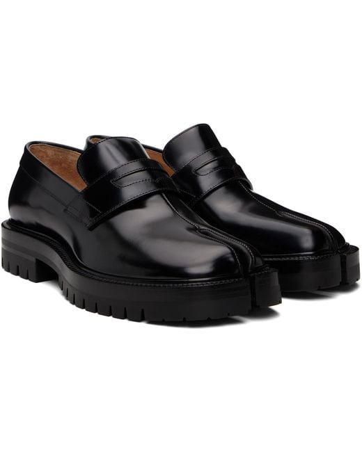 Maison Margiela Black Tabi Loafers for men
