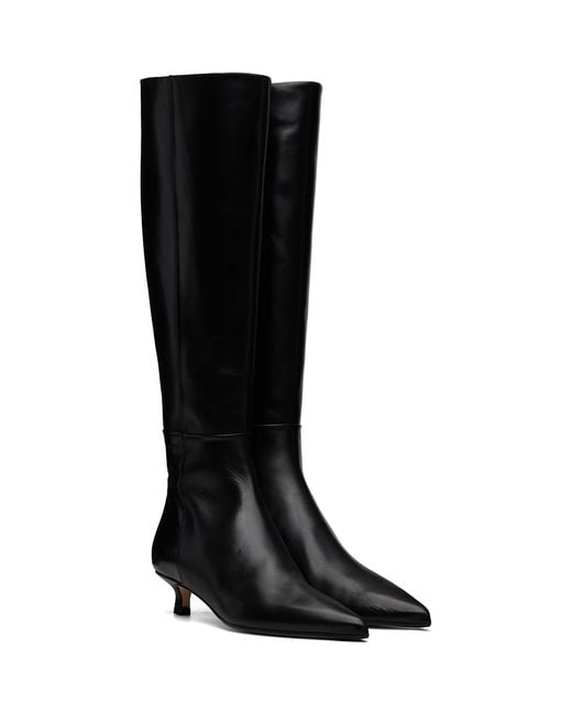 Aeyde Black Sabrina Knee-High Boots