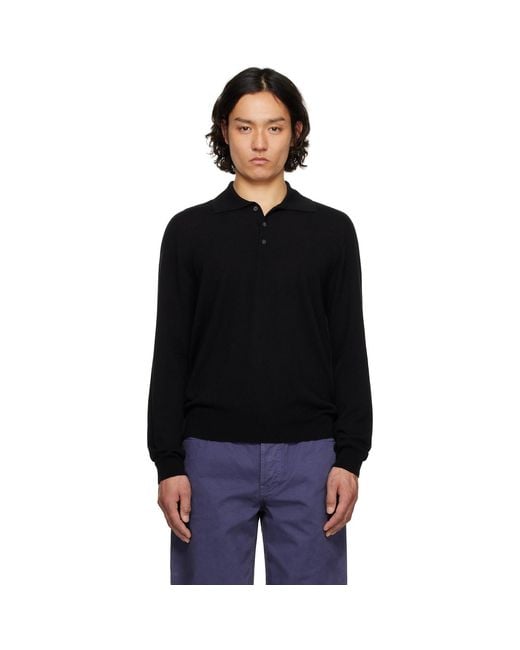The Row Black Judi Polo for men