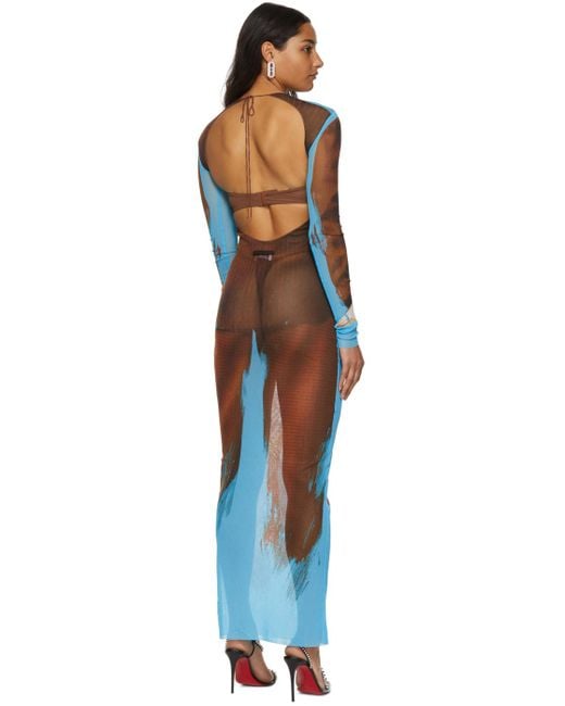 jean paul gaultier brown & blue tennis suit dress Jean Paul Gaultier - Jean Paul Gaultier