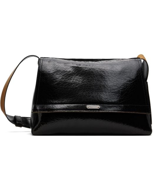 ショルダーバッグ alexander mcqueen Black leather The Slouch crossbody bag McQueen Slouch Bag in Black for Men | Lyst