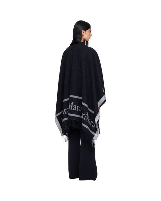 Max Mara Black Hildestole Scarf