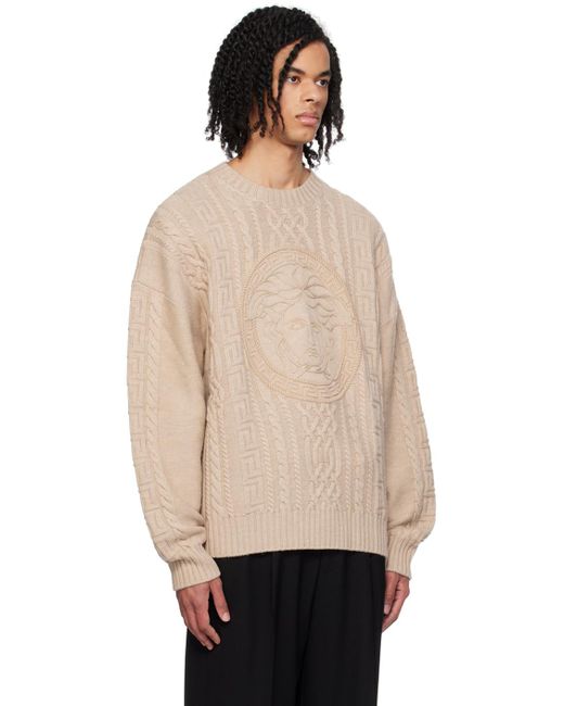 Versace Natural Medusa Sweater for men