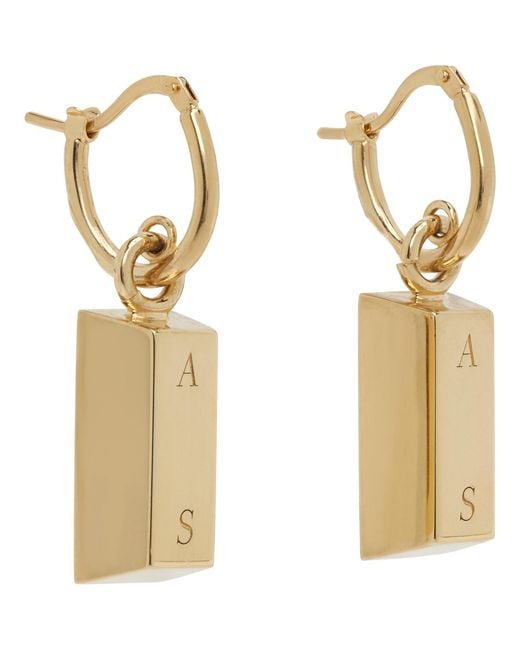 Acne Metallic Aldar Earrings for men
