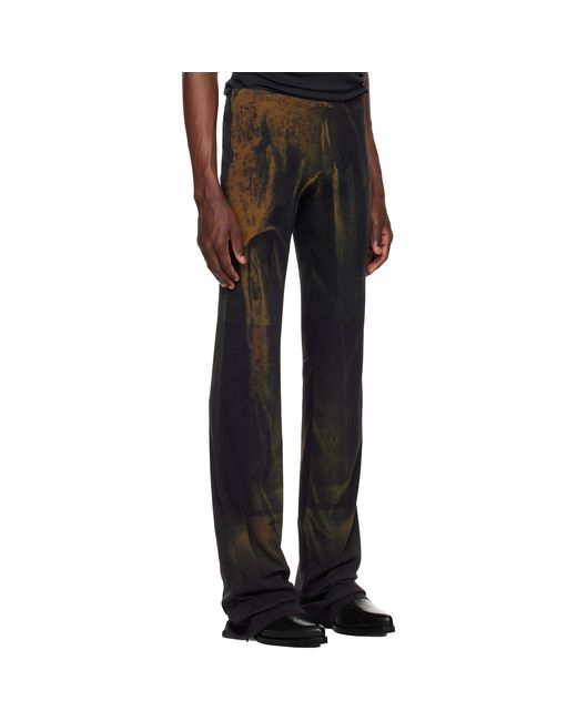 Jean Paul Gaultier Black Ssense Exclusive Khaki & Mesh Printed Water Sweatpants for men