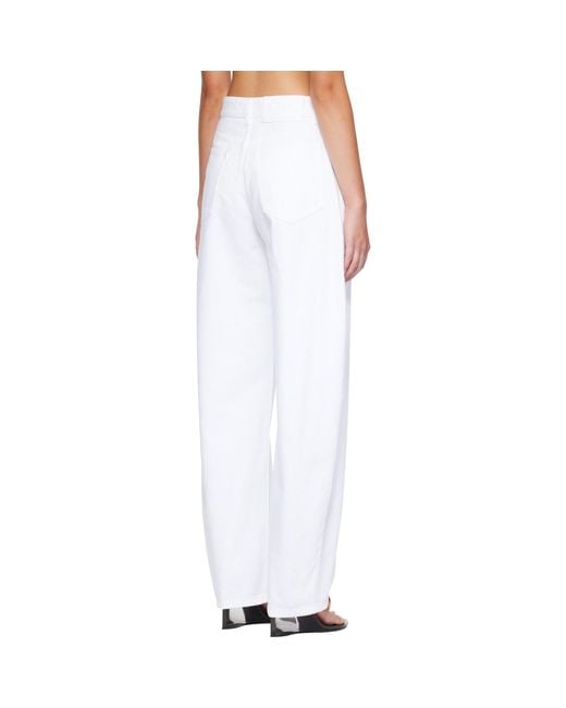 Alaïa White Round Jeans