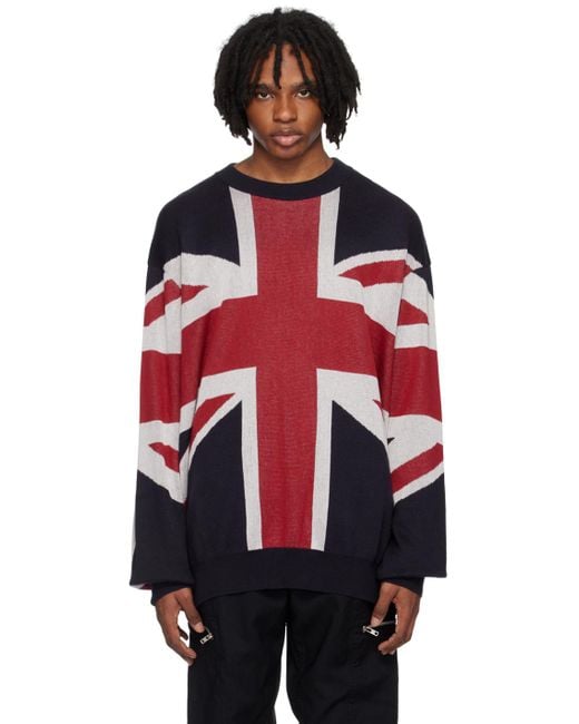 TAKAHIROMIYASHITA The Soloist Red Union Jack Sweater for men