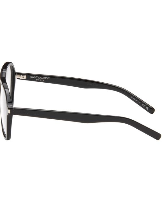 Saint Laurent Black Sl 545 Corner Angle Optical Frame Glasses for men