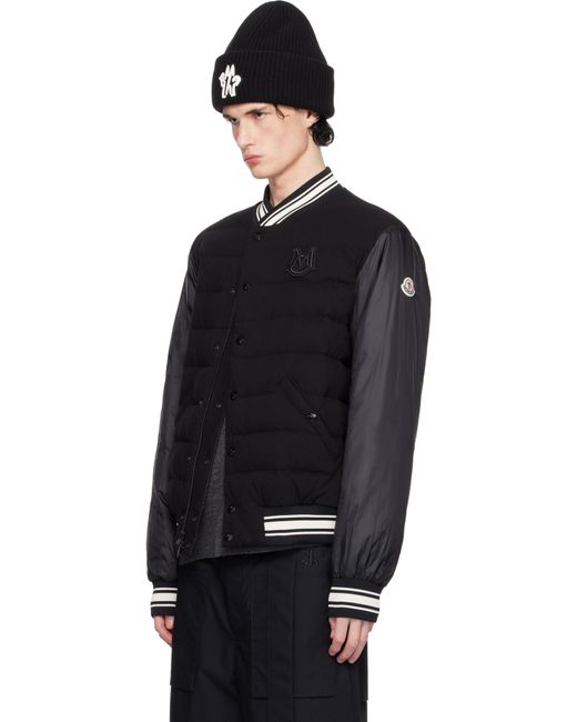 Moncler ブラック Bouchet リバーシブルダウン ボンバージャケット メンズ Moncler ブラック Bouchet リバーシブル ダウン ボンバー