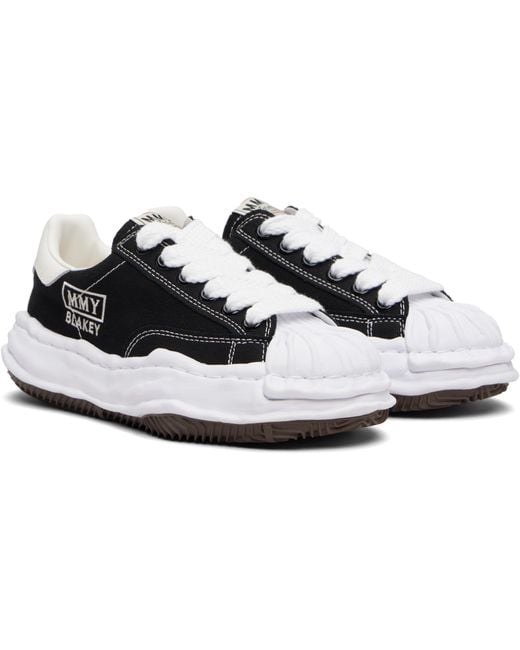 Maison Mihara Yasuhiro Black Blakey Og Sole Canvas Low-Top Sneakers