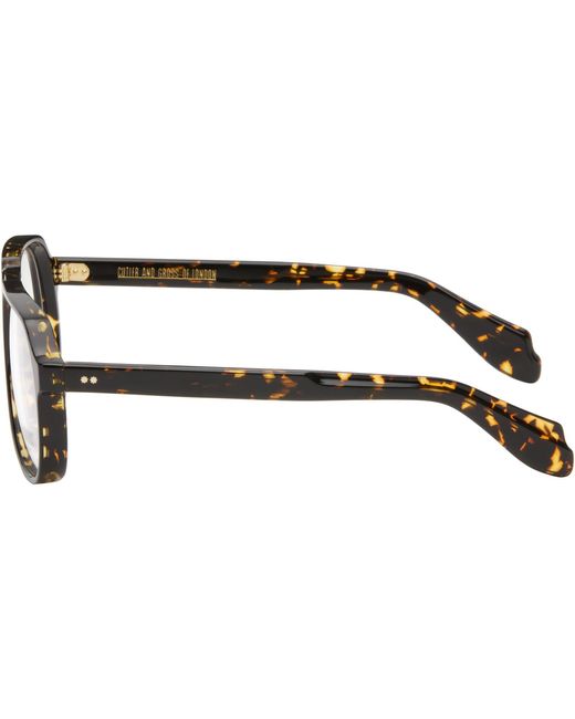 Cutler & Gross Black 9782 Aviator Glasses for men
