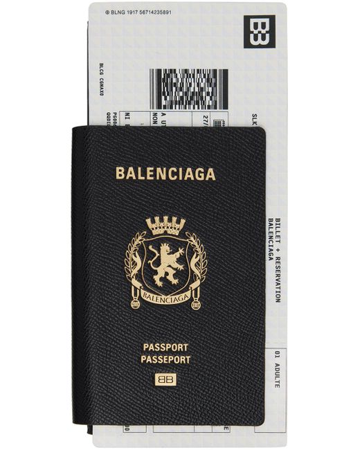 Balenciaga Gray Passport Long 1 Ticket Wallet for men