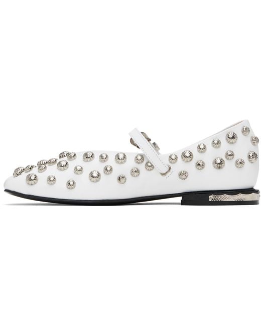 Toga Black Polido Ballerina Flats