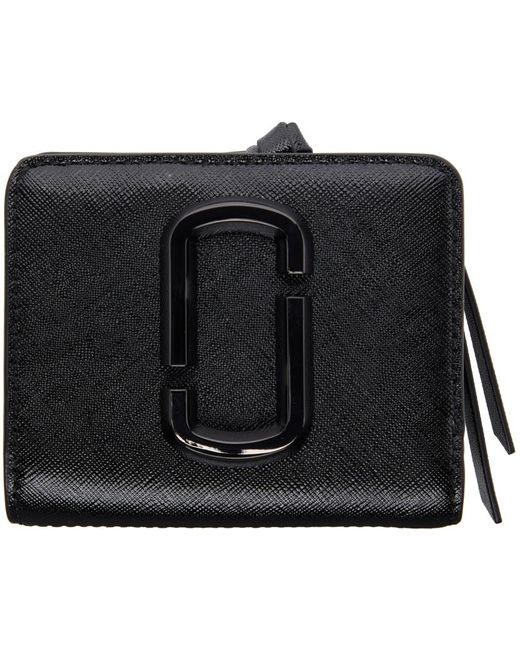 Marc Jacobs Leather Mini 'the Snapshot' Dtm Compact Wallet in Black Lyst
