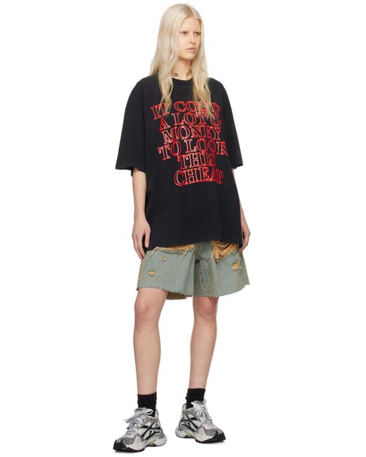 Vetements Red Black Very Expensive T-shirt