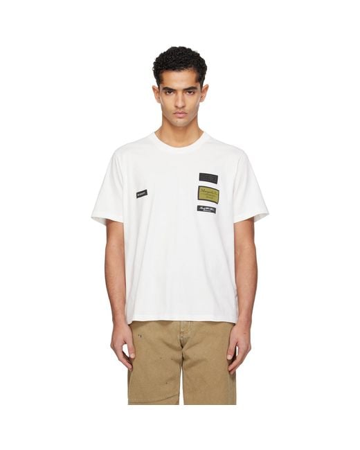 MM6 by Maison Margiela White Label Patch T-Shirt for men