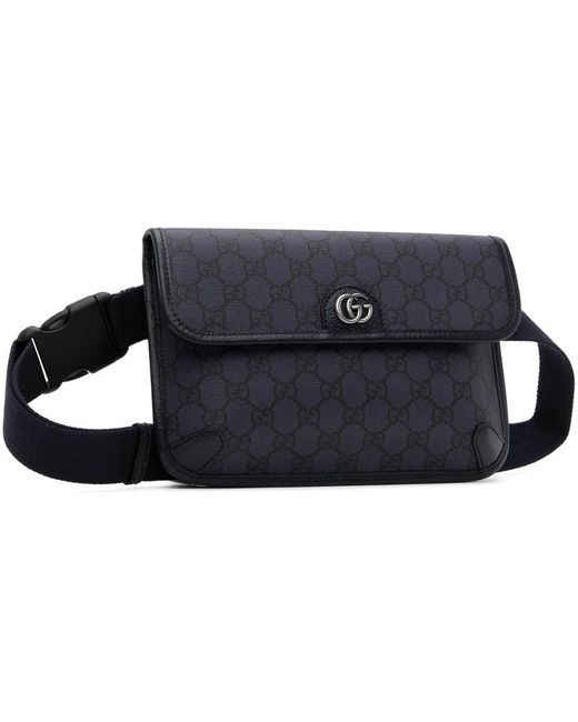 Gucci Black Navy Small Ophidia gg Belt Bag for men