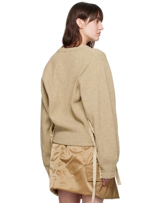 J.W. Anderson Natural Taupe Paneled Sweater