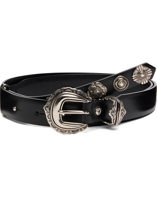 Toga Black Motif Belt